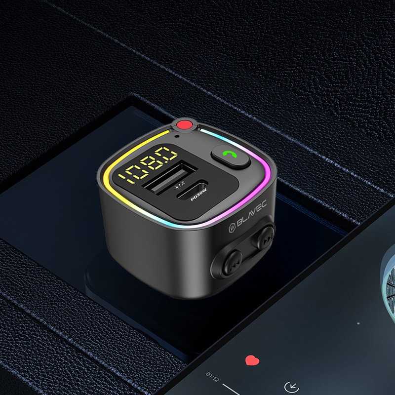 Transmiter FM Blavec TR-02 Bluetooth 5.4 PD 30W USB-C/USB-A czarny Realme Narzo 20a / 4