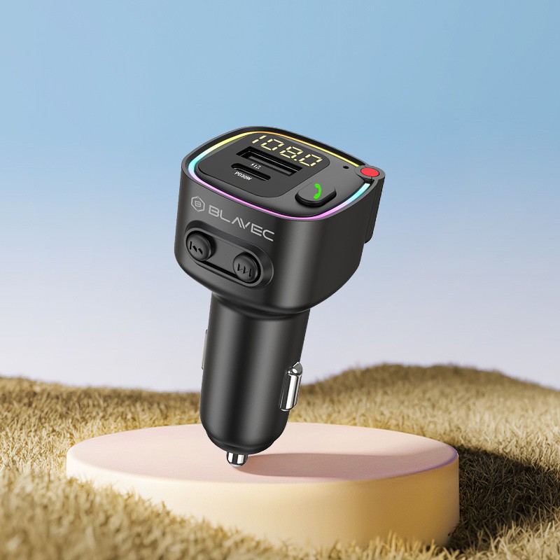 Transmiter FM Blavec TR-02 Bluetooth 5.4 PD 30W USB-C/USB-A czarny Realme Narzo 20a / 5