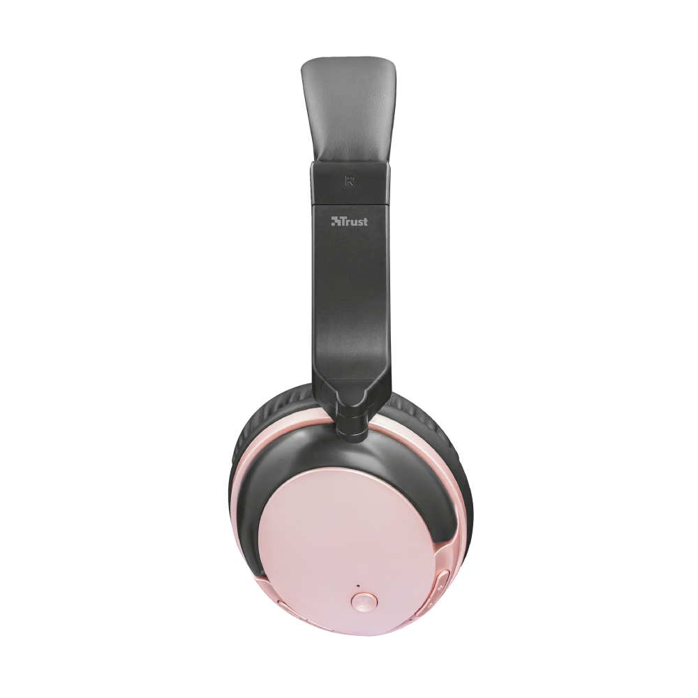 Trust s�uchawki bezprzewodowe nauszne Kodo r�owe metaliczne / 3