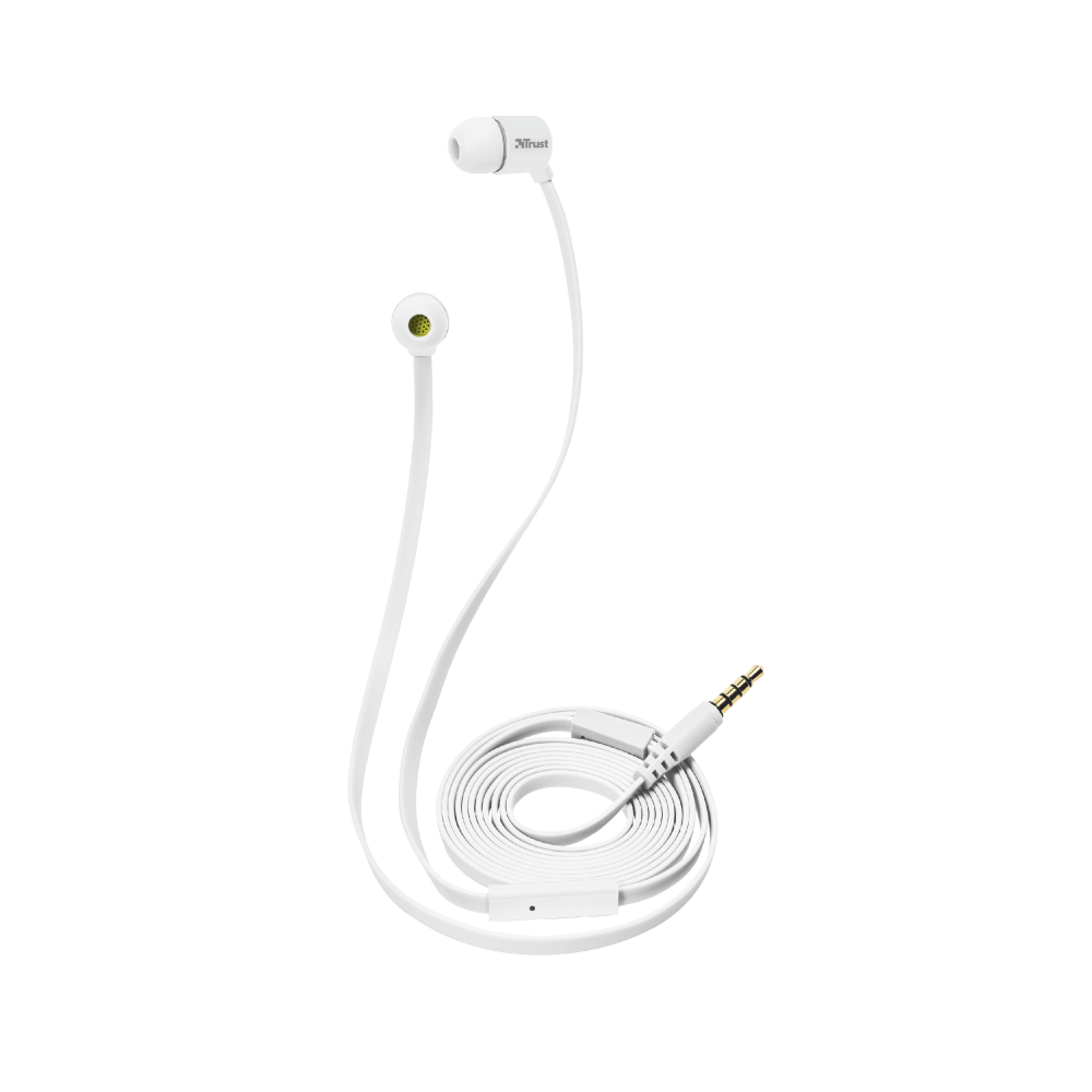 TRUST S�uchawki douszne Duga bia�e