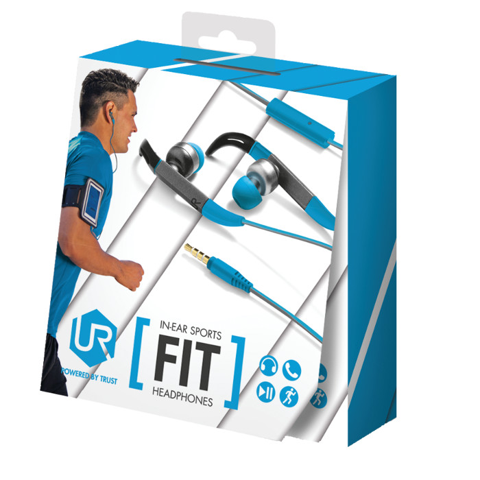 TRUST S�uchawki douszne fit niebieskie / 2