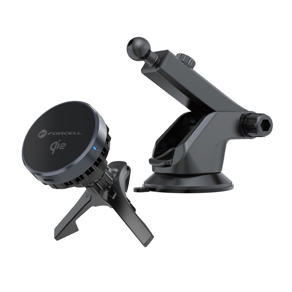 Uchwyt do auta Forcell F-Grip Cool Mag 15W Qi2 USB-C z ch�odzeniem czarny Samsung Galaxy F12