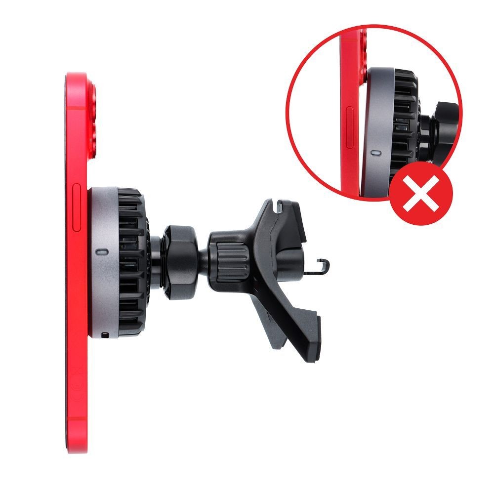 Uchwyt do auta Forcell F-Grip Cool Mag 15W Qi2 USB-C z ch�odzeniem czarny Samsung Galaxy F12 / 4