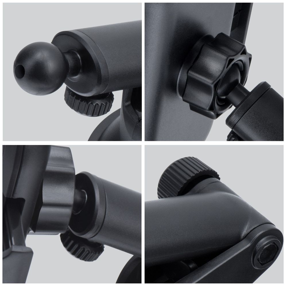 Uchwyt Forcell F-Grip Carbon czarny do telefonu regulowane rami� 360 Samsung Galaxy F02S / 4