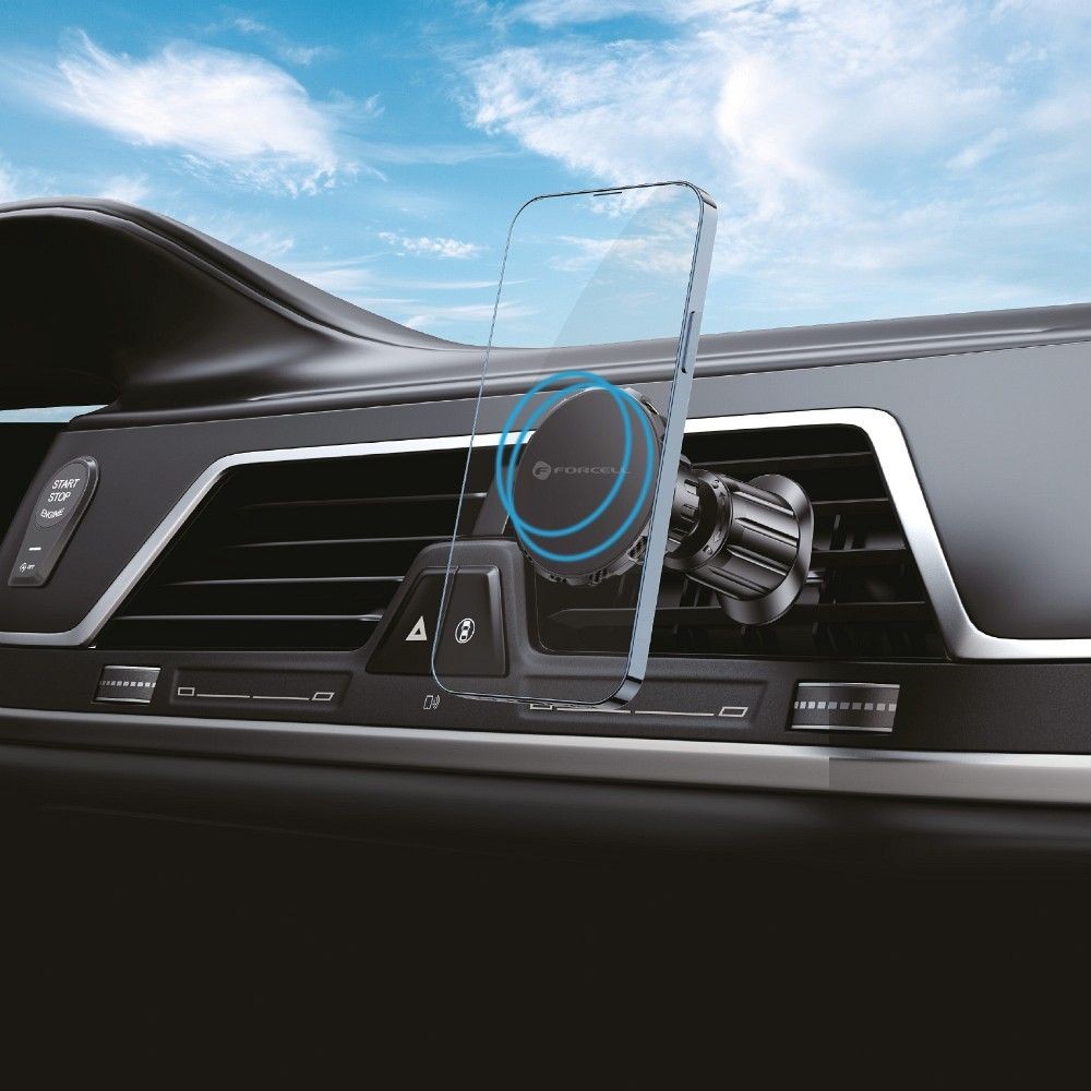 Uchwyt na kratk� magnetyczny do samochodu Forcell F-Grip MagElite czarny Samsung Galaxy A96 Global / 2