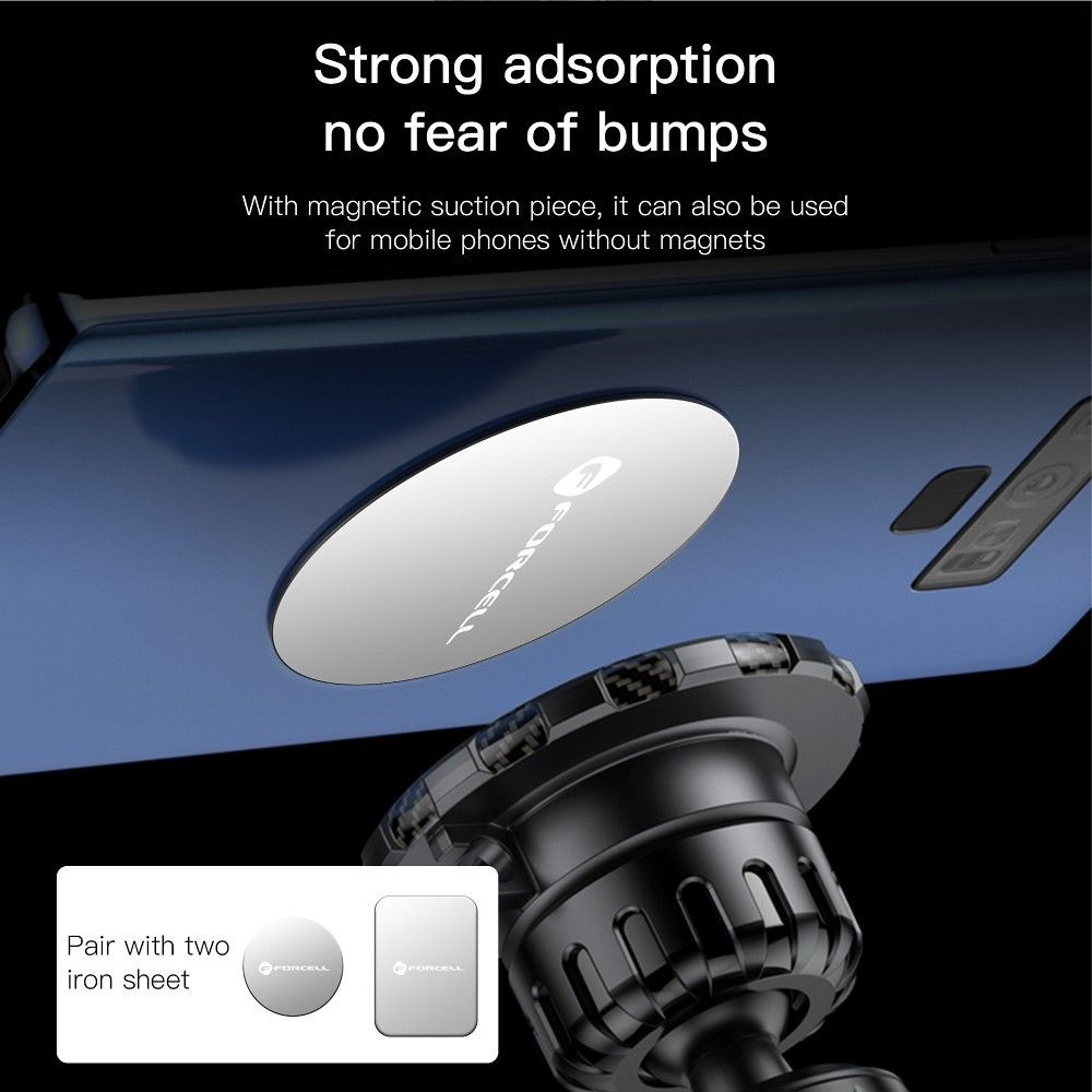 Uchwyt na kratk� magnetyczny do samochodu Forcell F-Grip MagElite czarny Samsung Galaxy A96 Global / 7