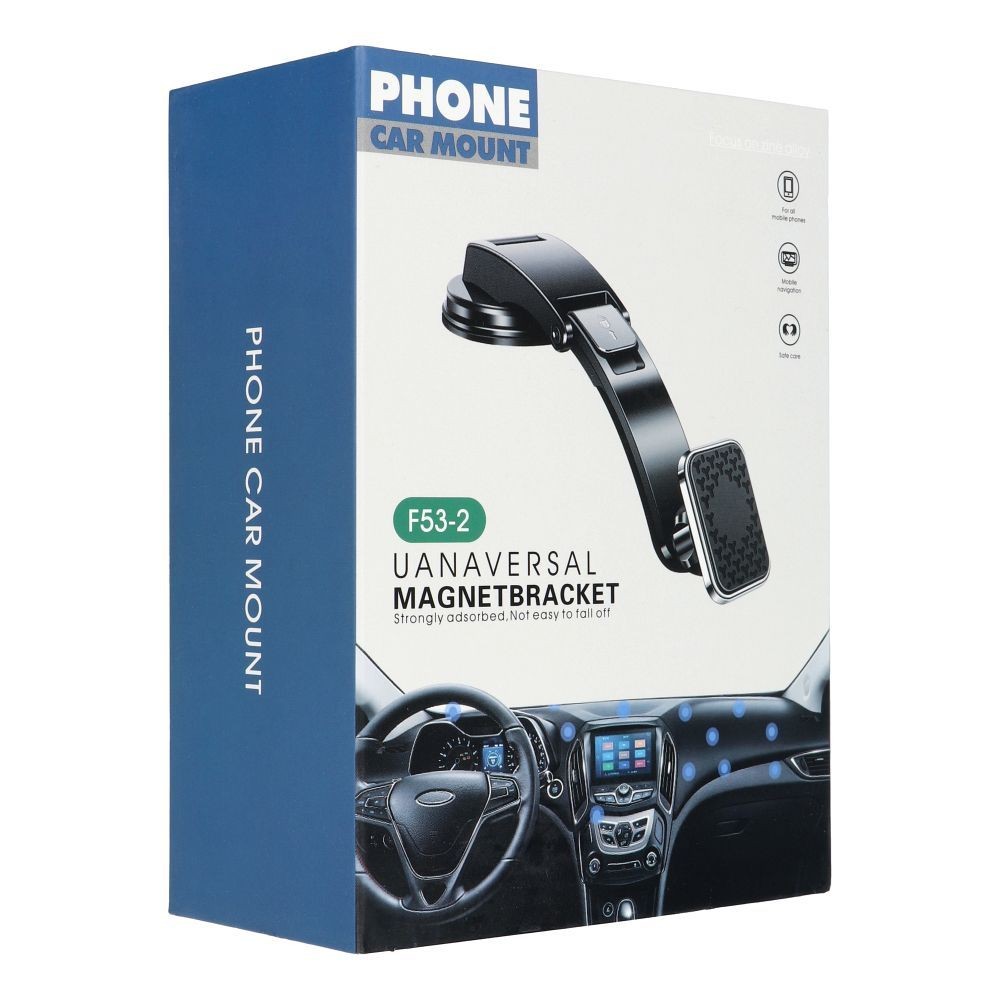 Uchwyt na telefon do samochodu do kokpitu magnetyczny F53-2 czarny Samsung Galaxy F02S / 5