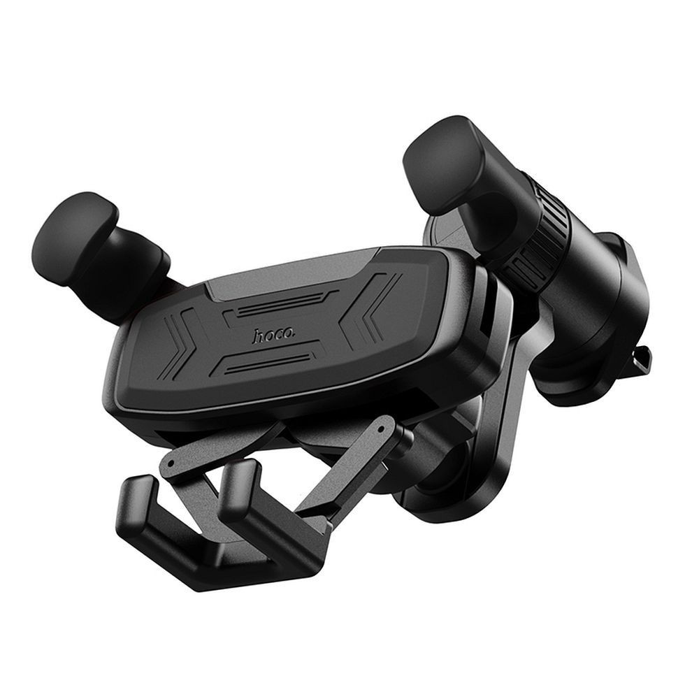 Uchwyt na telefon do samochodu grawitacyjny Hoco do kratki czarny Samsung Galaxy F02S / 2