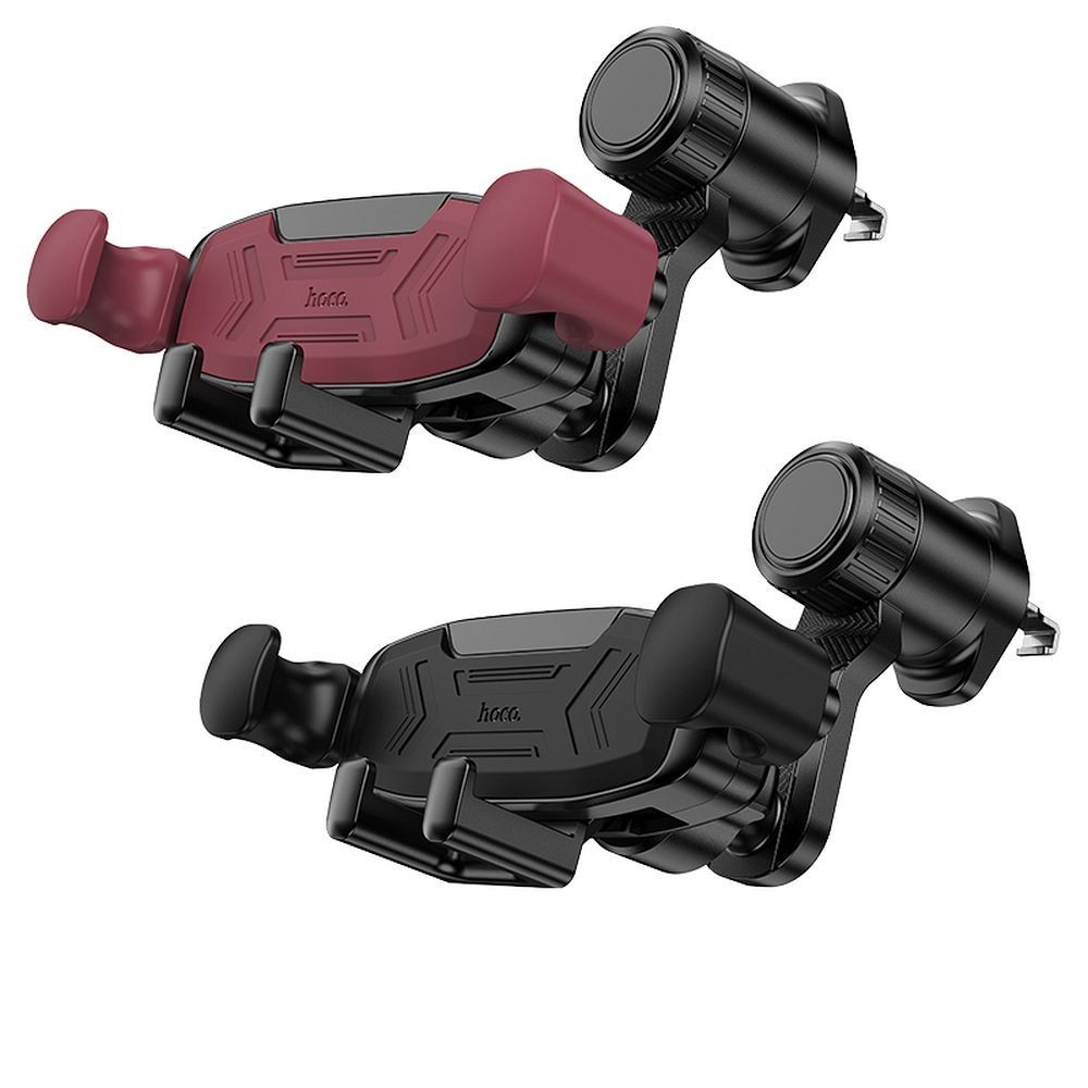 Uchwyt na telefon do samochodu grawitacyjny Hoco do kratki czarny Samsung Galaxy F02S / 3