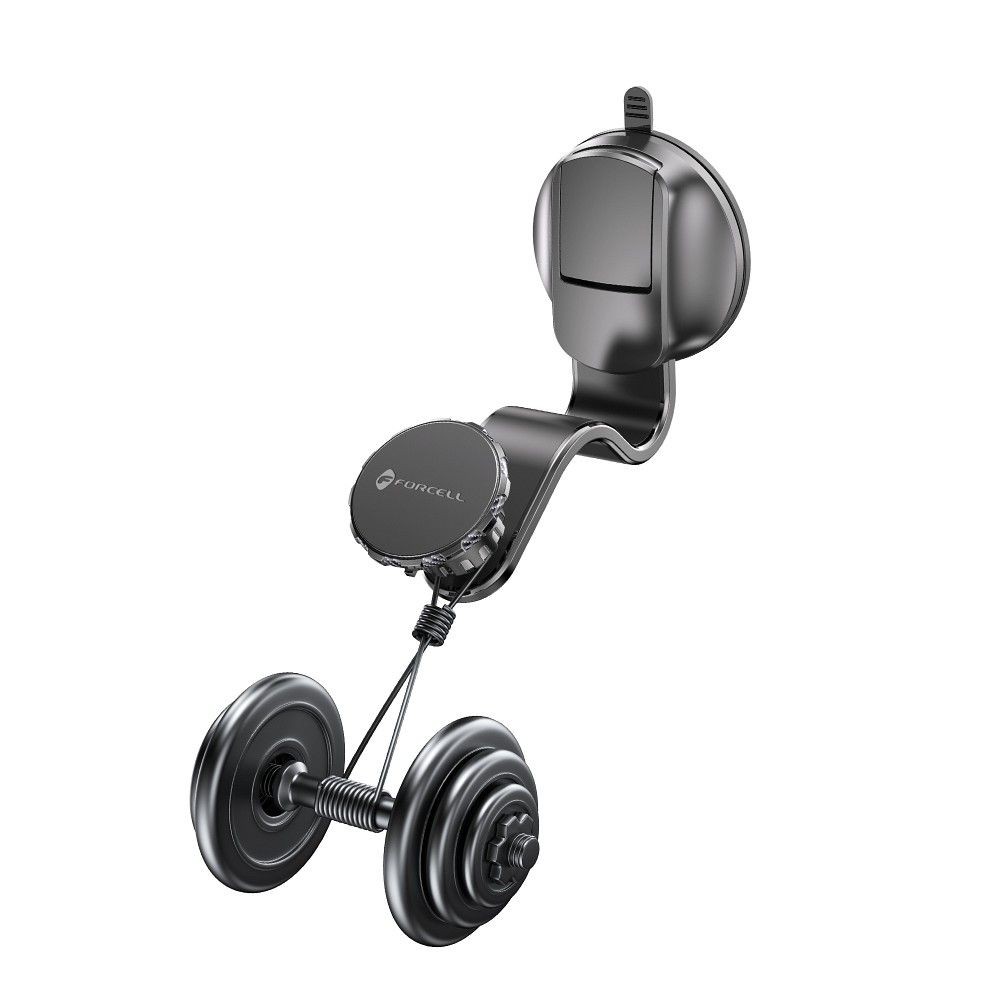 Uchwyt na telefon do samochodu magnetyczny do szyby lub deski czarny Samsung Galaxy F02S / 2