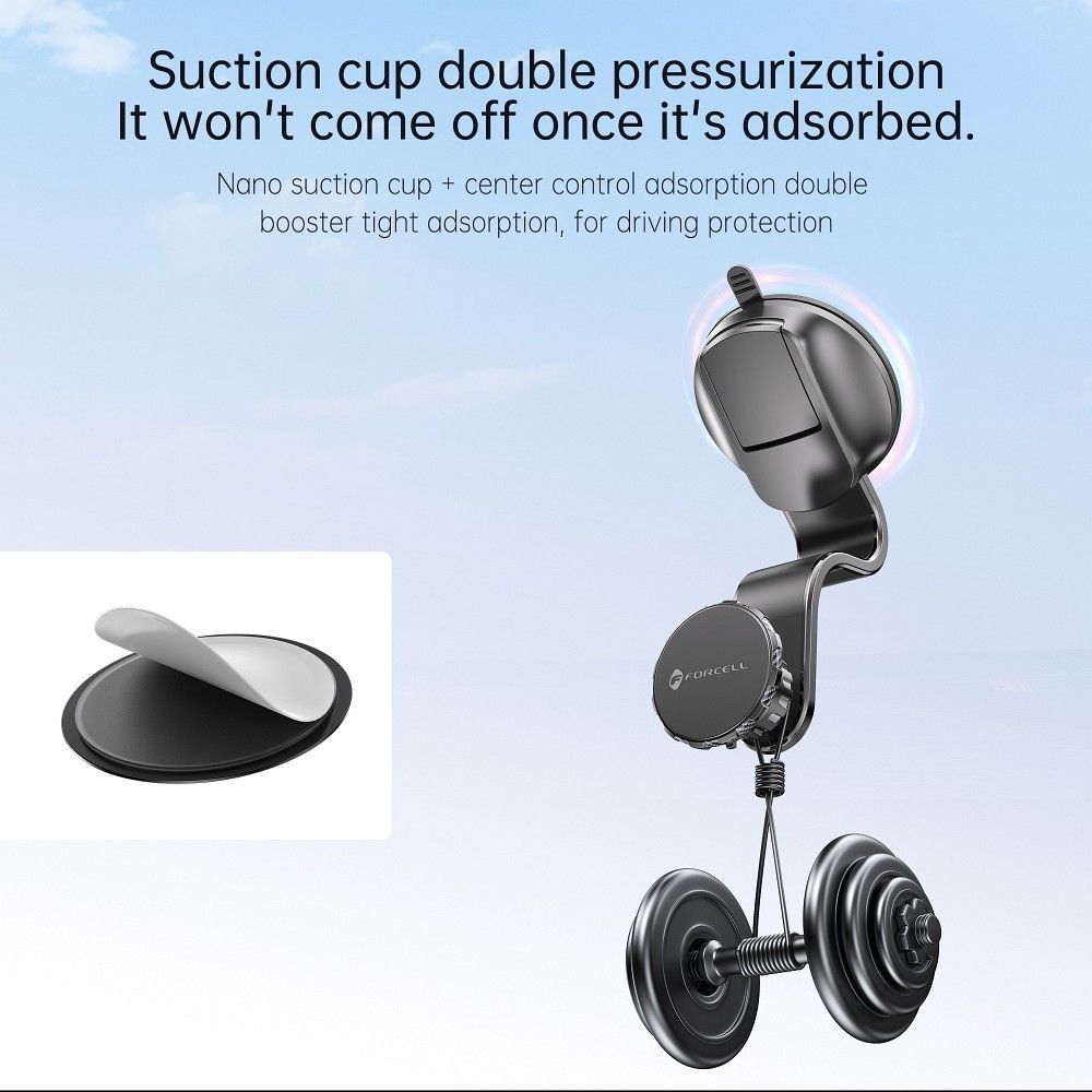 Uchwyt na telefon do samochodu magnetyczny do szyby lub deski czarny Samsung Galaxy F02S / 3