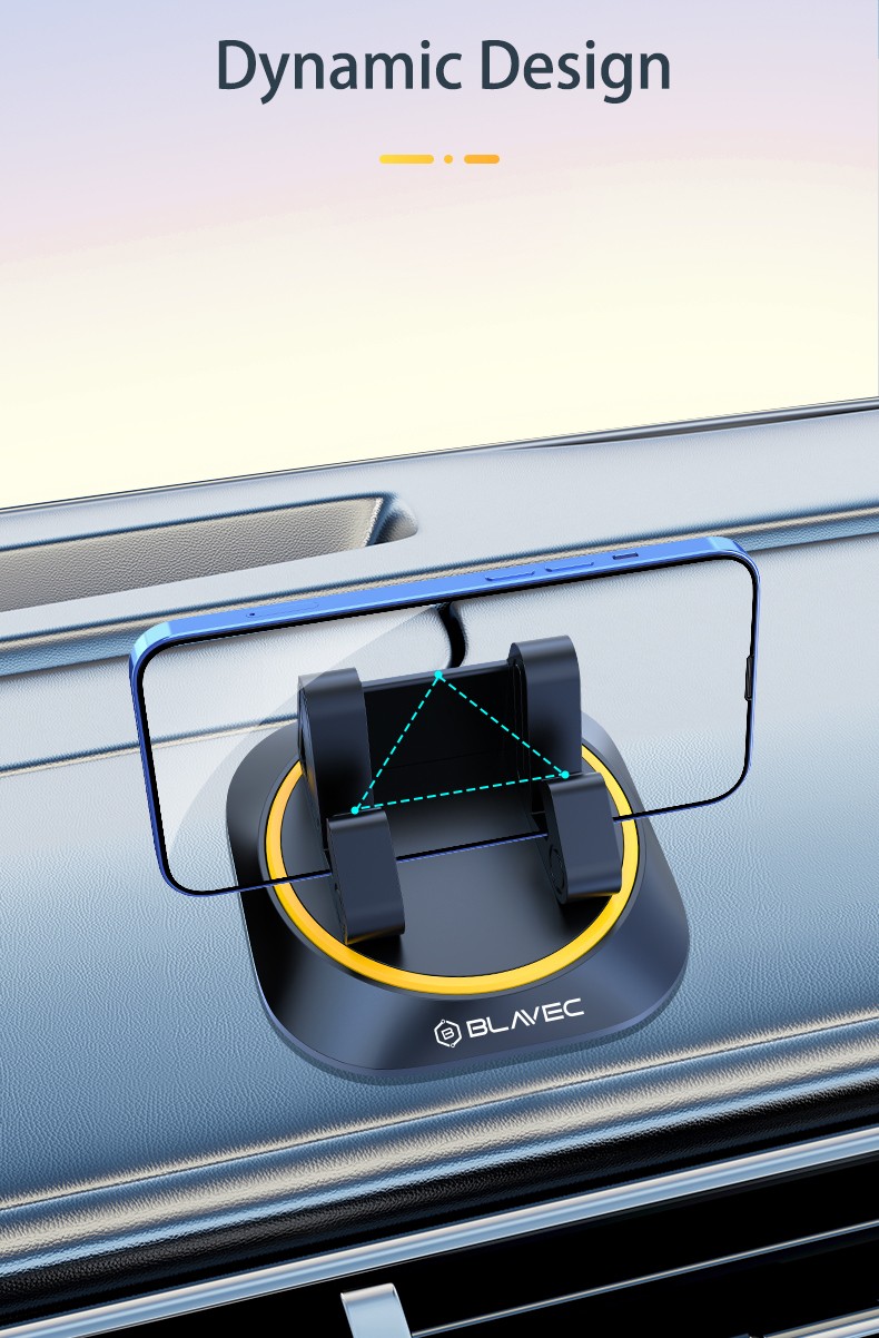 Uchwyt na telefon na desk� rozdzielcz� Blavec BH-10 czarny Samsung Galaxy F02S / 2