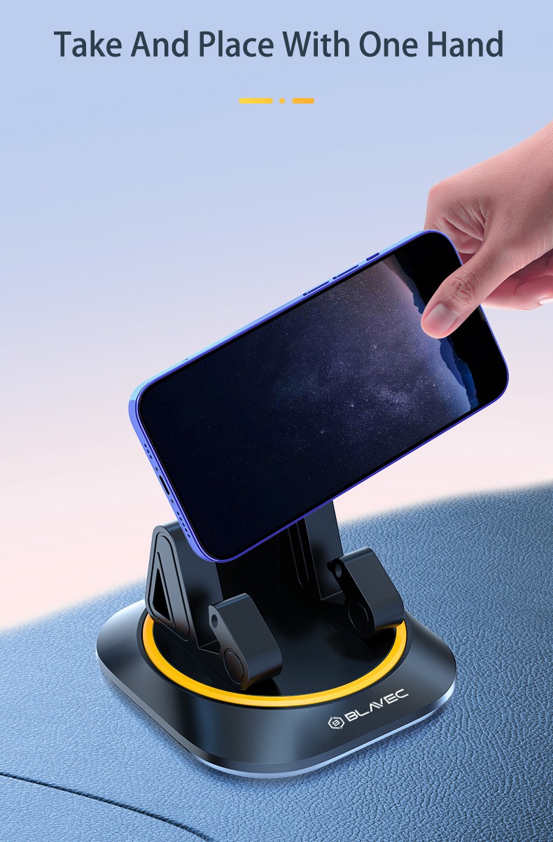 Uchwyt na telefon na desk� rozdzielcz� Blavec BH-10 czarny Samsung Galaxy F02S / 3