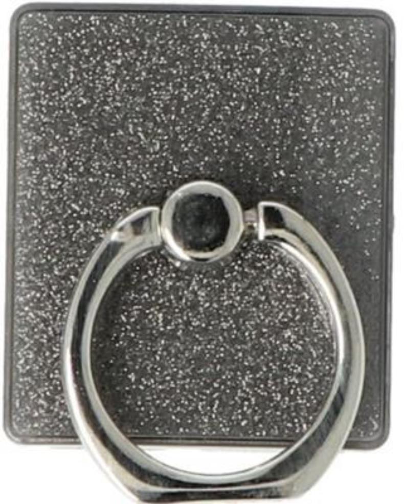 Uchwyt na telefon typu ring brokatowy czarny TTT