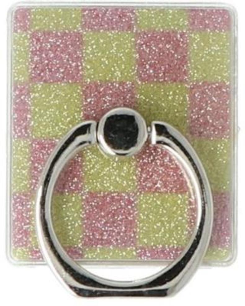 Uchwyt na telefon typu ring brokatowy kratka TTT