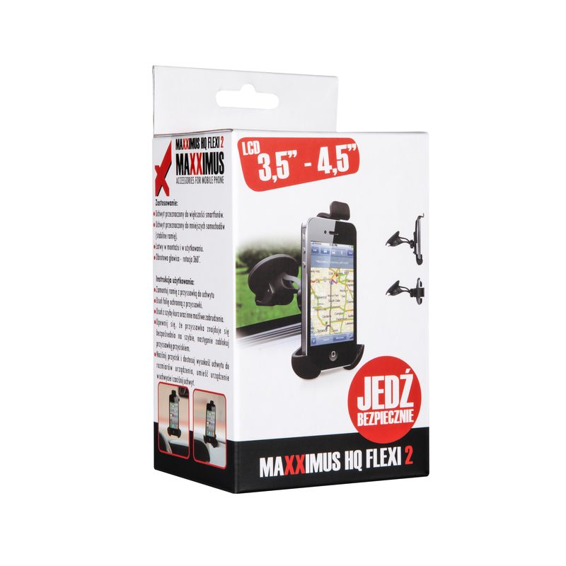 UCHWYT SAMOCHODOWY MAXXIMUS HQ FLEXI 2 Rozmiar 3,5``- 4,7`` / 2