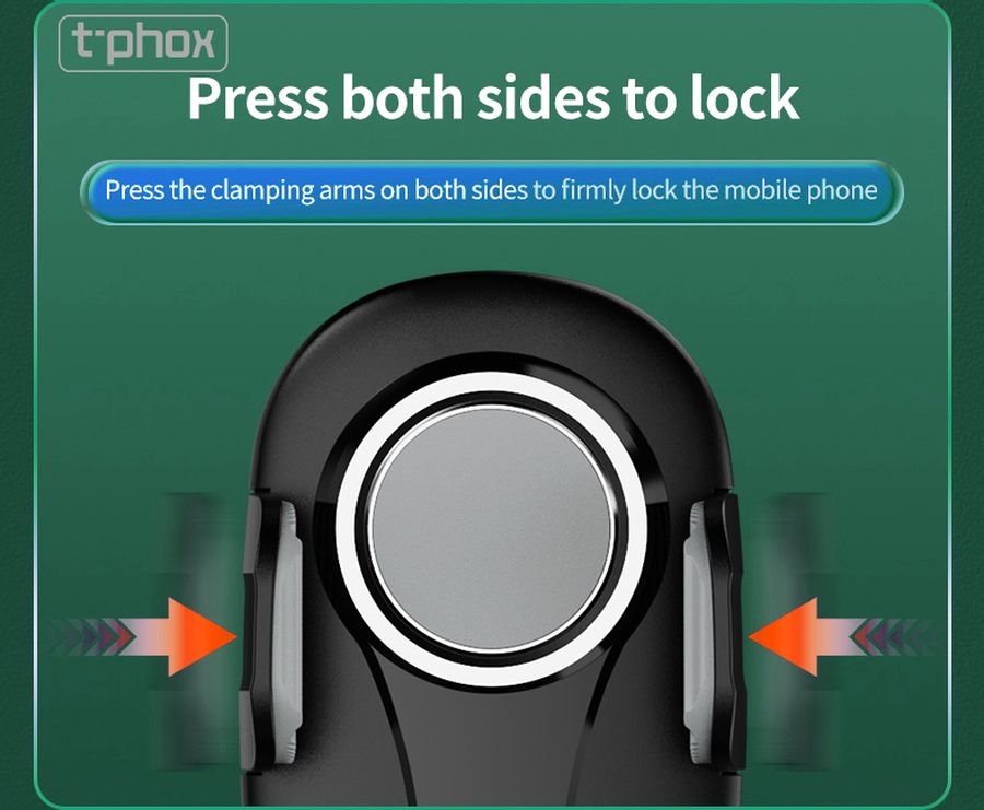 Uchwyt samochodowy T-PHOX TH-07 Z UCHWYTEM NA KUBEK CUP HOLDER BLACK / 5