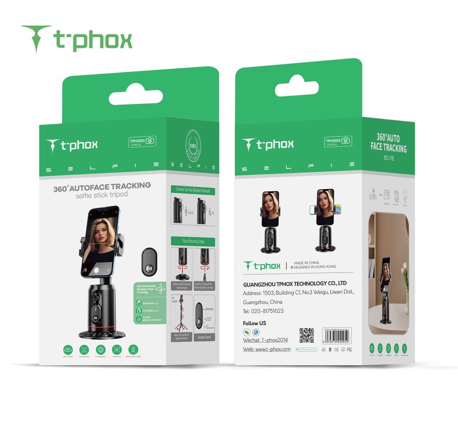 UCHWYT/GIMBAL T-PHOX ICIRCLE TRIPOD FACE TRACKING AI 360 BLACK / 7