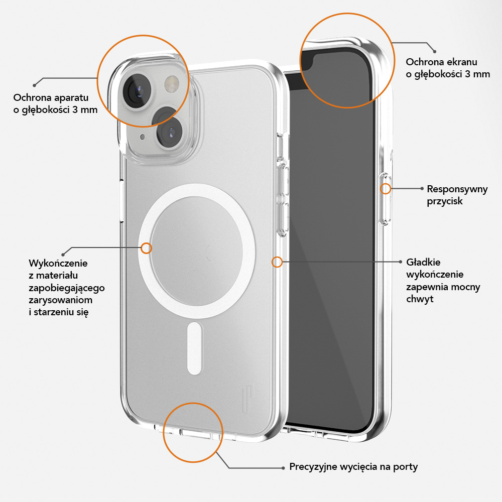 Ugly Rubber nak�adka Mag Pure prze�roczysty Apple iPhone 15 / 4