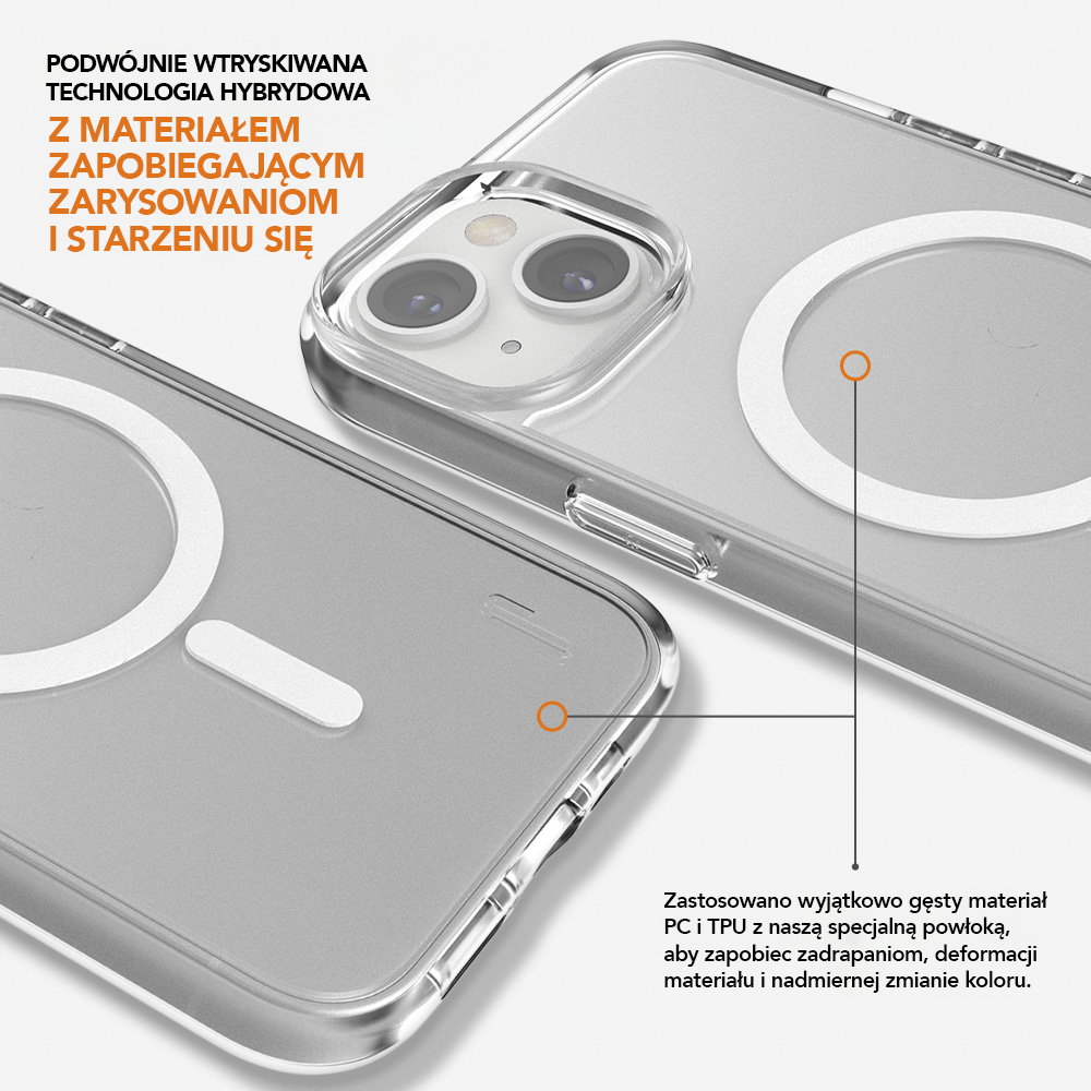 Ugly Rubber nak�adka Mag Pure prze�roczysty Apple iPhone 15 / 6