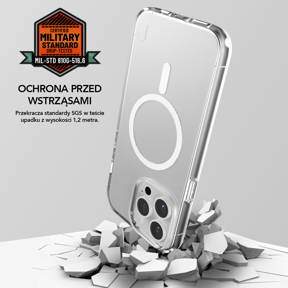 Ugly Rubber nak�adka Mag Pure prze�roczysty Apple iPhone 15 Pro Max / 6