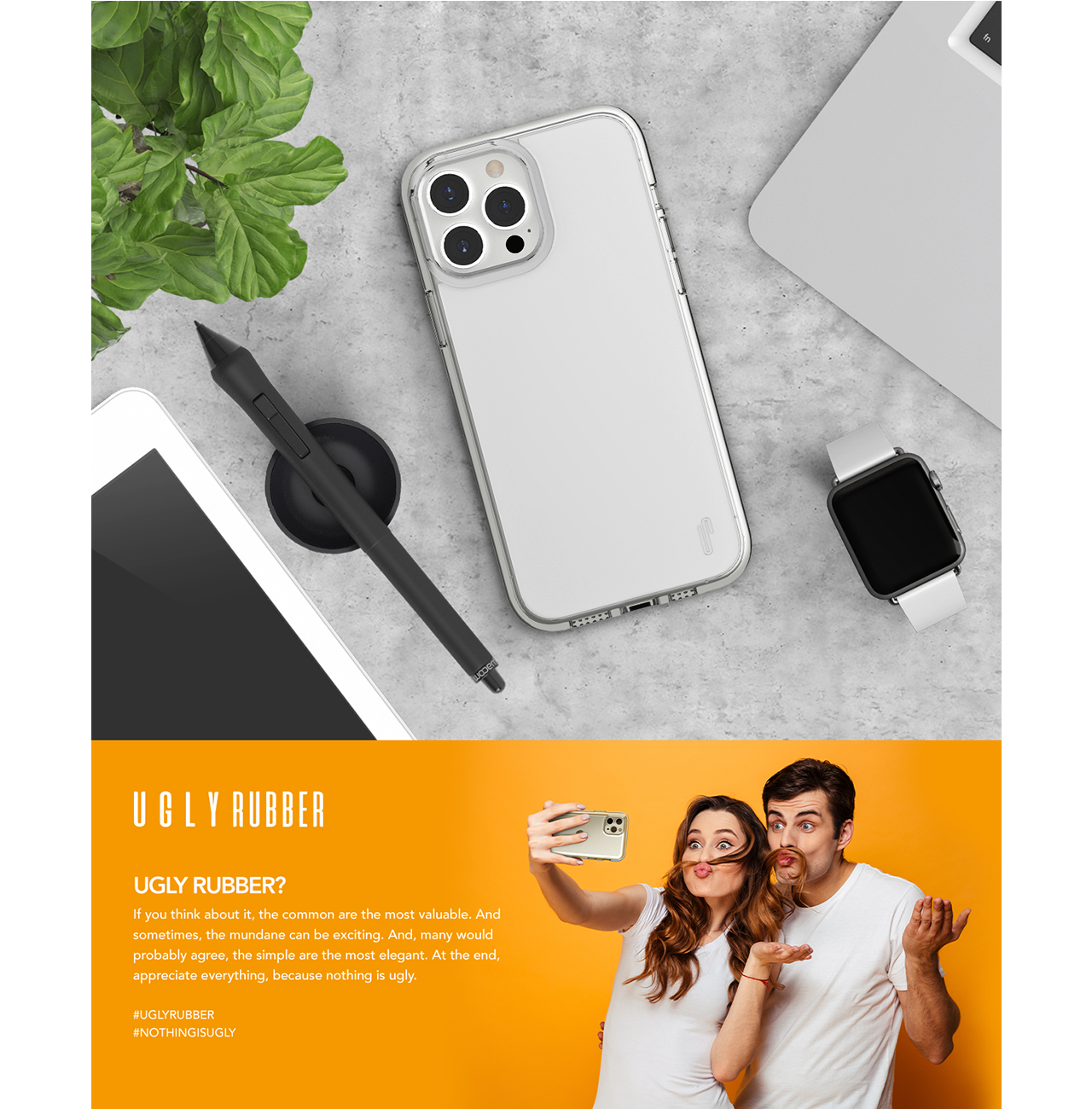 Ugly Rubber nak�adka Pure transparentna Apple iPhone 11 Pro / 7