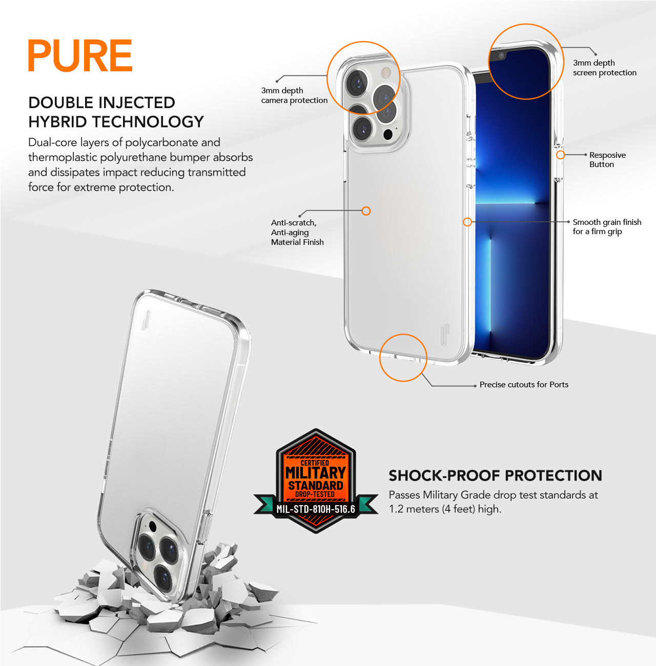 Ugly Rubber nakadka Pure transparentna Apple iPhone SE 2020 / 12
