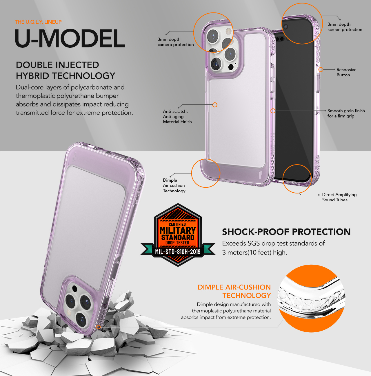 Ugly Rubber nak�adka UMODEL r�owa Apple iPhone 15 / 5