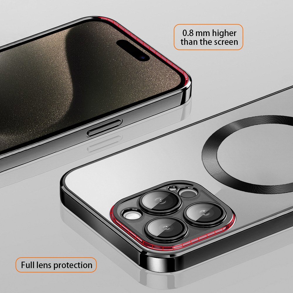 Vmax nakadka Electroplating Mag TPU czarny Apple iPhone 12 Pro (6.1 cali) / 4