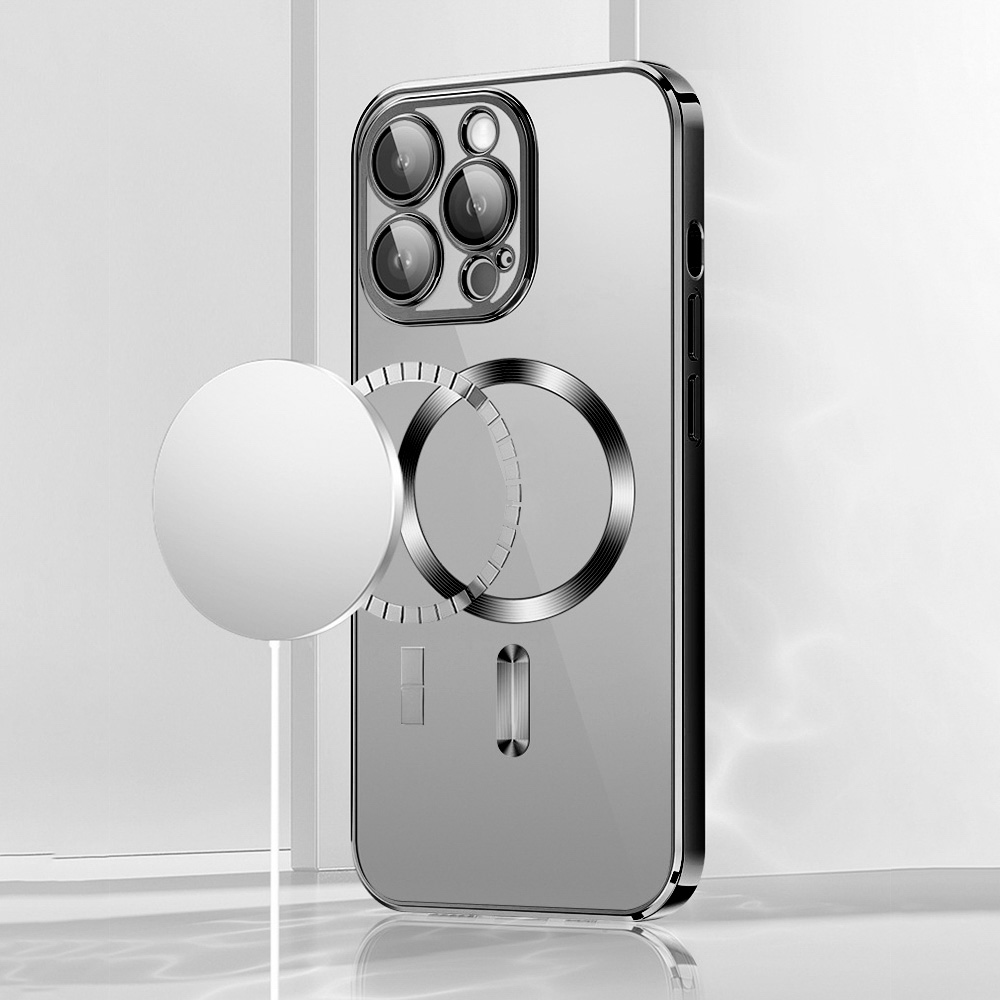 Vmax nakładka Electroplating Mag TPU czarny Apple iPhone 12 6,1 cali / 6 Vmax nakładka Electroplating Mag TPU czarny Apple iPhone 12 6,1 cali / 6