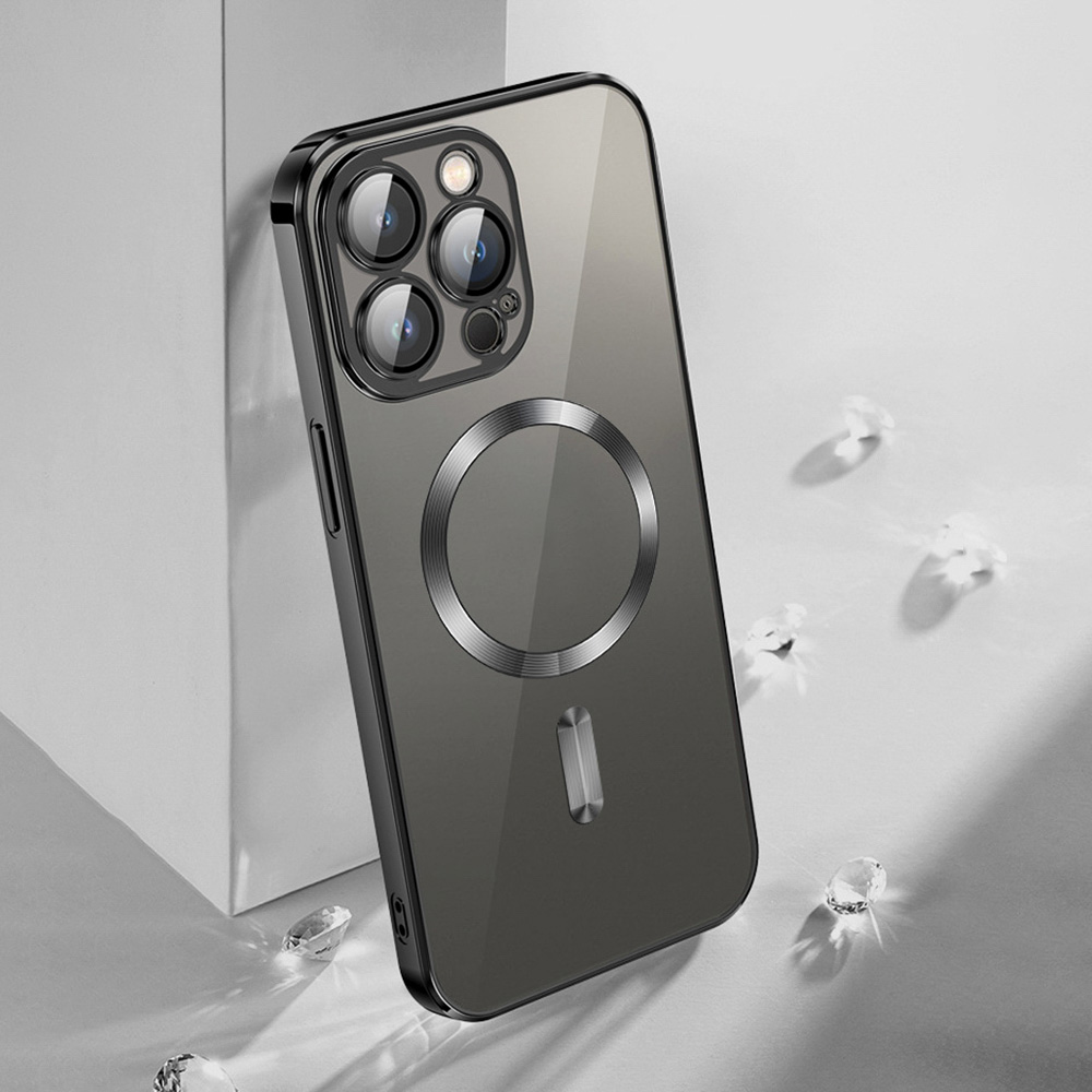 Vmax nak�adka Electroplating Mag TPU czarny Apple iPhone 15 Pro Max / 3