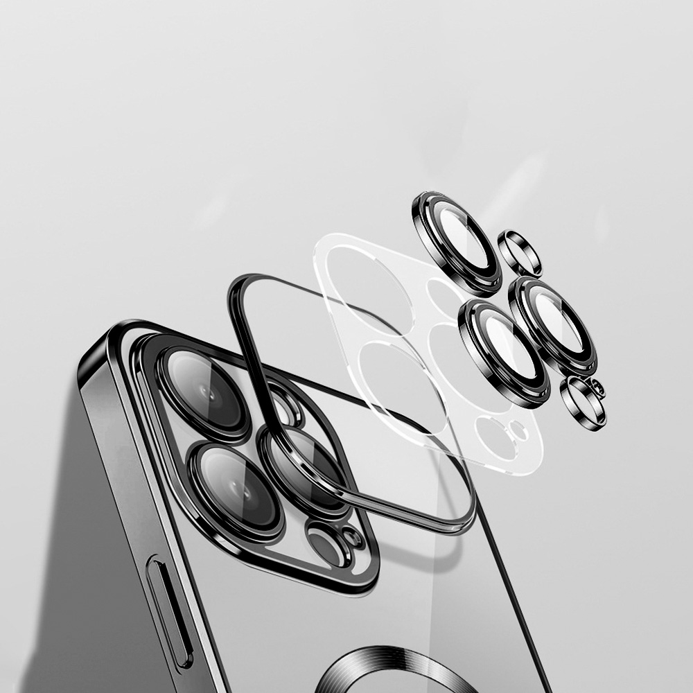 Vmax nak�adka Electroplating Mag TPU czarny Apple iPhone 16 Pro Max / 4
