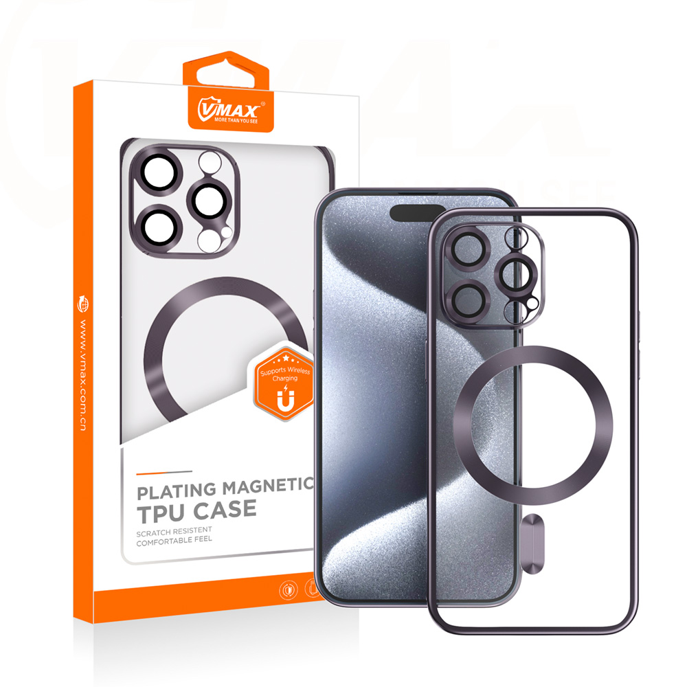 Vmax nak�adka Electroplating Mag TPU fioletowa Samsung Galaxy S24 / 2