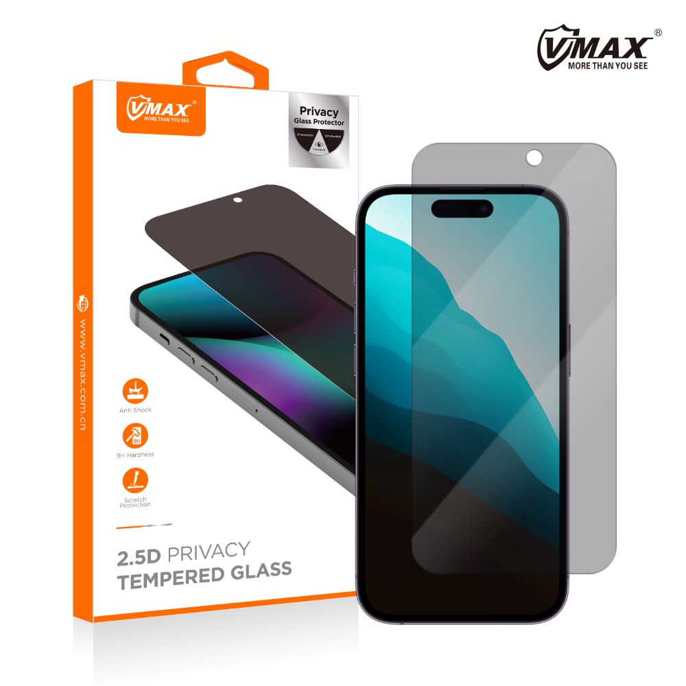 Vmax szko hartowane 0.33mm 2,5D high clear privacy glass Apple iPhone 12 6,1 cali / 2