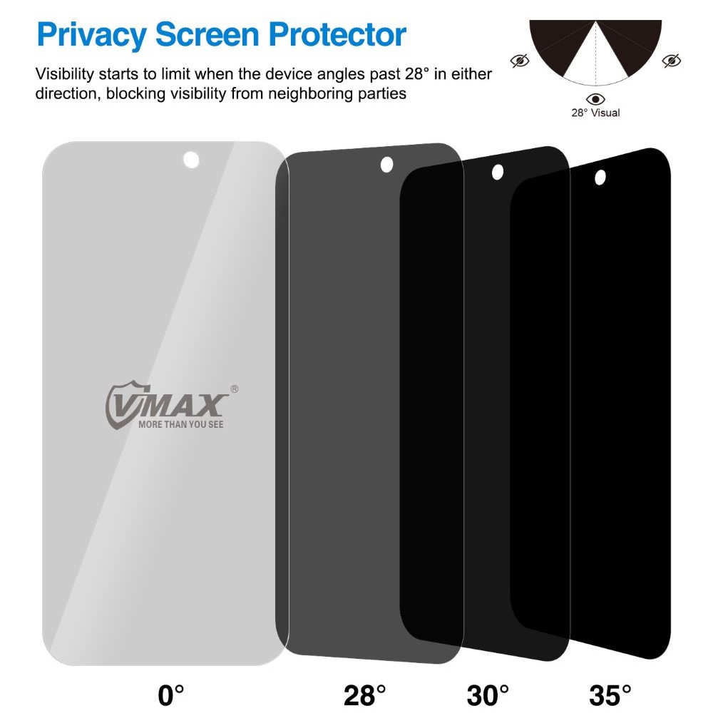 Vmax szko hartowane 0.33mm 2,5D high clear privacy glass Apple iPhone 15 Plus / 4