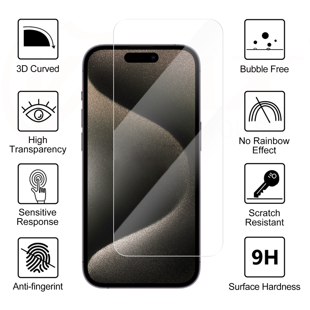 Vmax szk�o hartowane 2,5D Normal Clear Glass Apple iPhone 14 Pro / 3