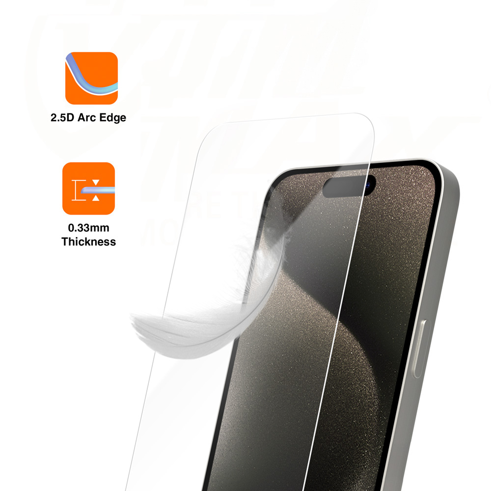 Vmax szk�o hartowane 2,5D Normal Clear Glass Apple iPhone 15 Pro / 5