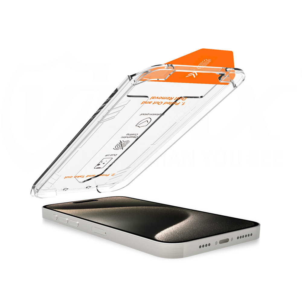 Vmax szk�o hartowane easy install 2,5D Normal Glass Apple iPhone 15 Pro / 6