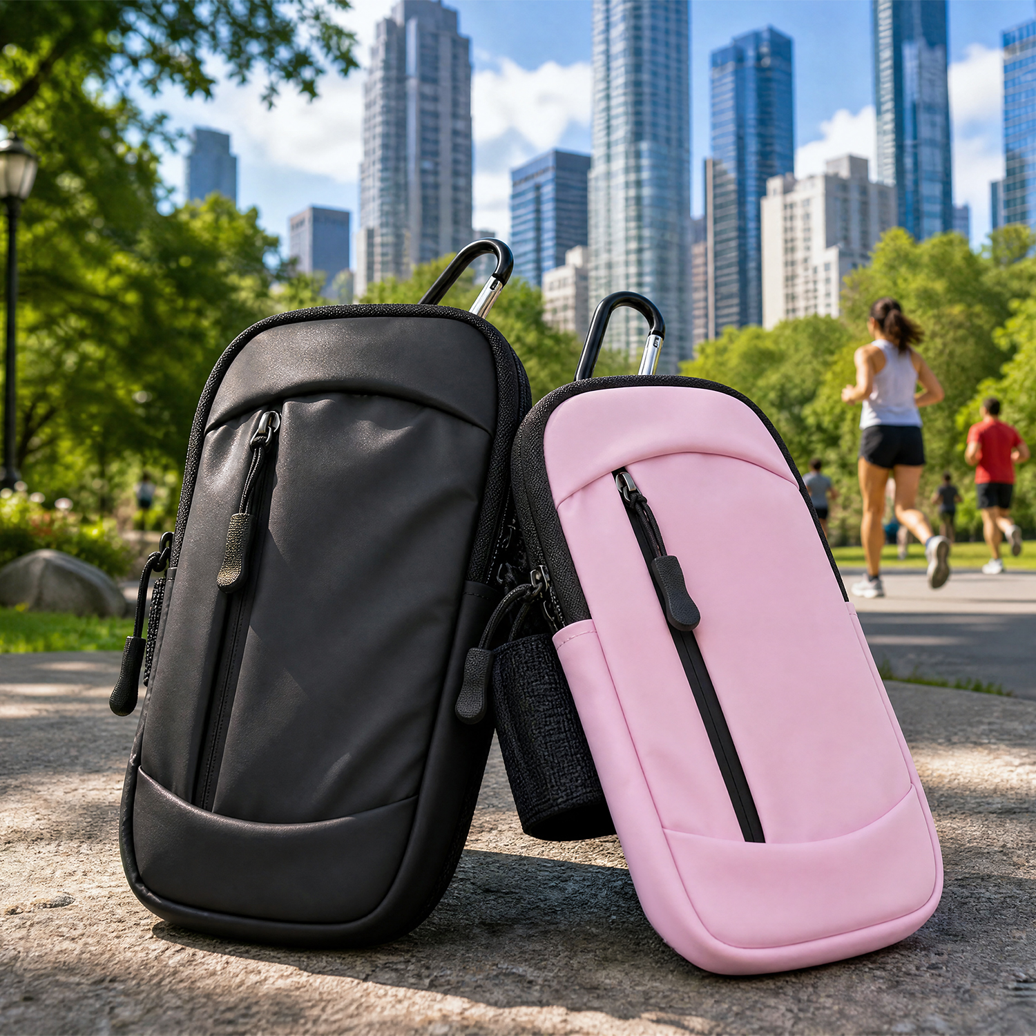 Wielofunkcyjna torebka sportowa 2in1 różowa myPhone Hammer 4 Plus / 10 Wielofunkcyjna torebka sportowa 2in1 różowa myPhone Hammer 4 Plus / 10