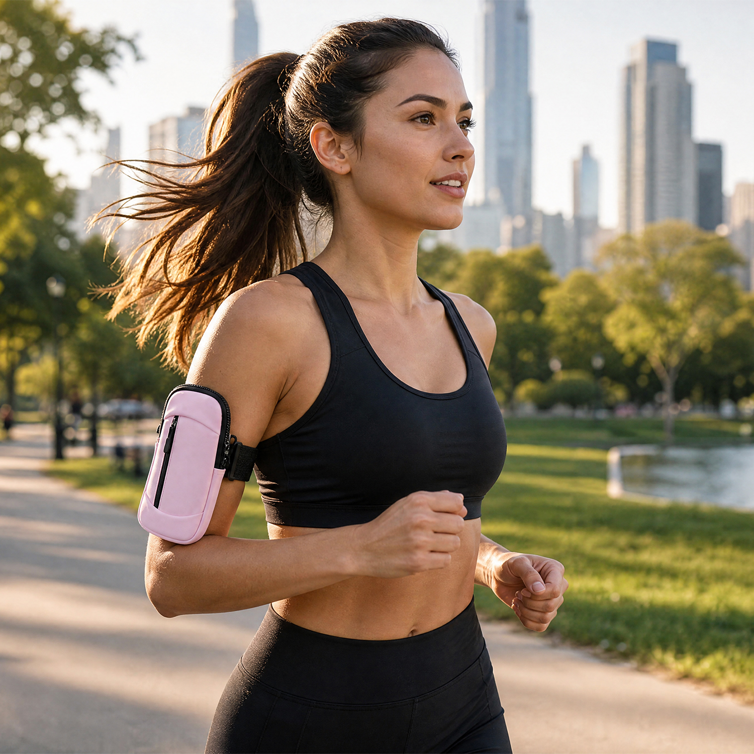 Wielofunkcyjna torebka sportowa 2in1 różowa myPhone Hammer 4 Plus / 6 Wielofunkcyjna torebka sportowa 2in1 różowa myPhone Hammer 4 Plus / 6