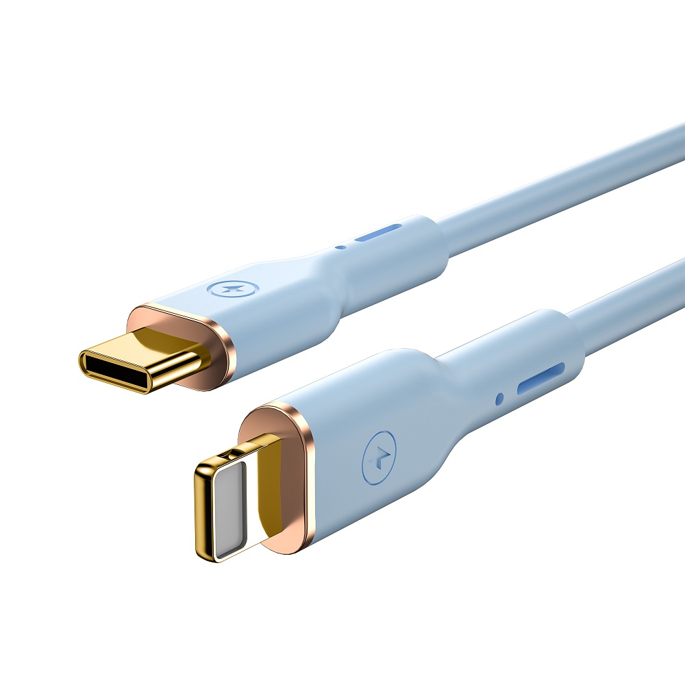 WIWU kabel YQ01 USB-C - Lightning 30W 1,2m niebieski / 3