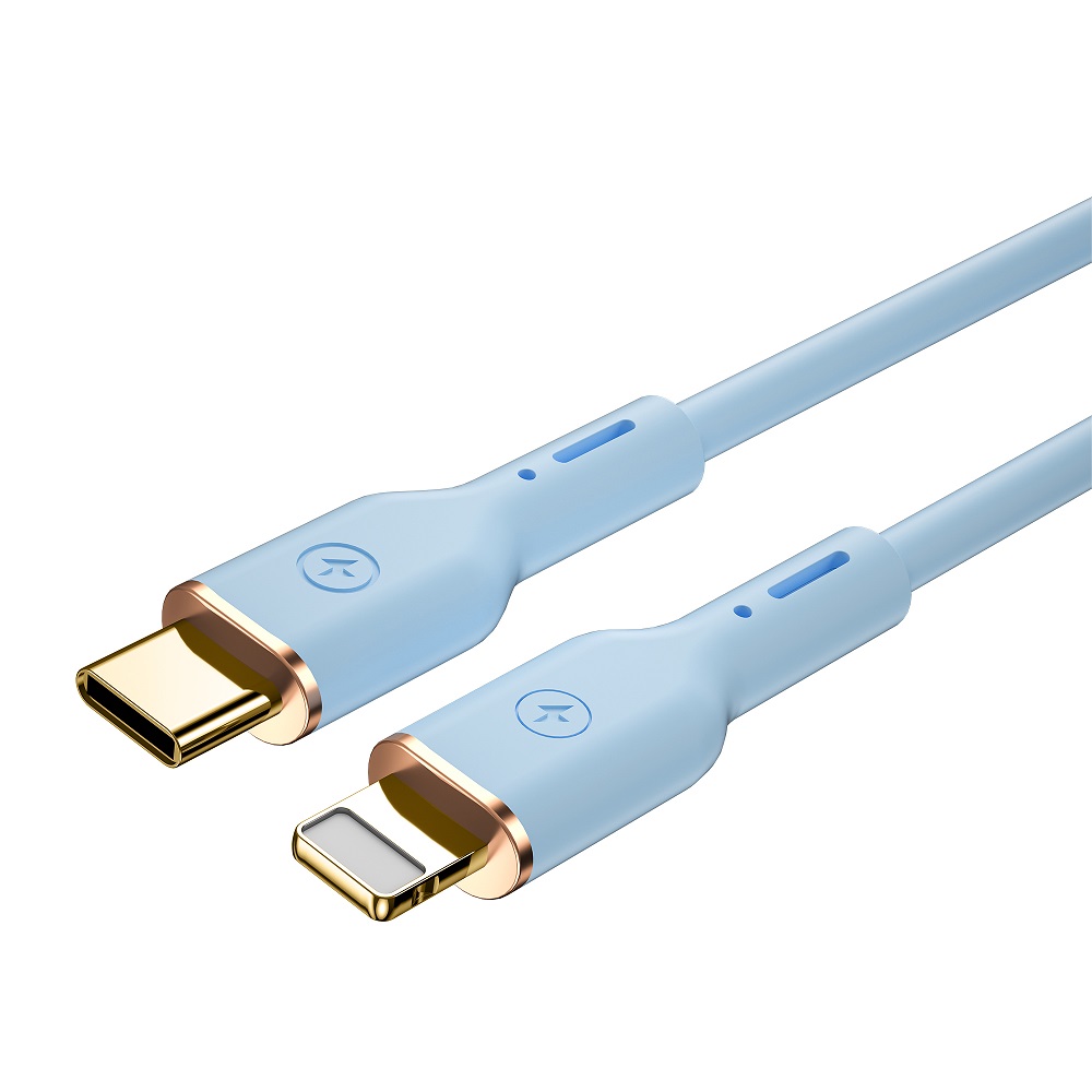 WIWU kabel YQ01 USB-C - Lightning 30W 1,2m niebieski / 4