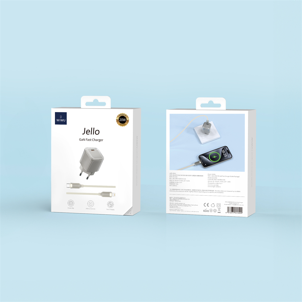 WIWU �adowarka Jello 20W GaN Charger Sets Wi-U016 C-L, EU Plug / 3