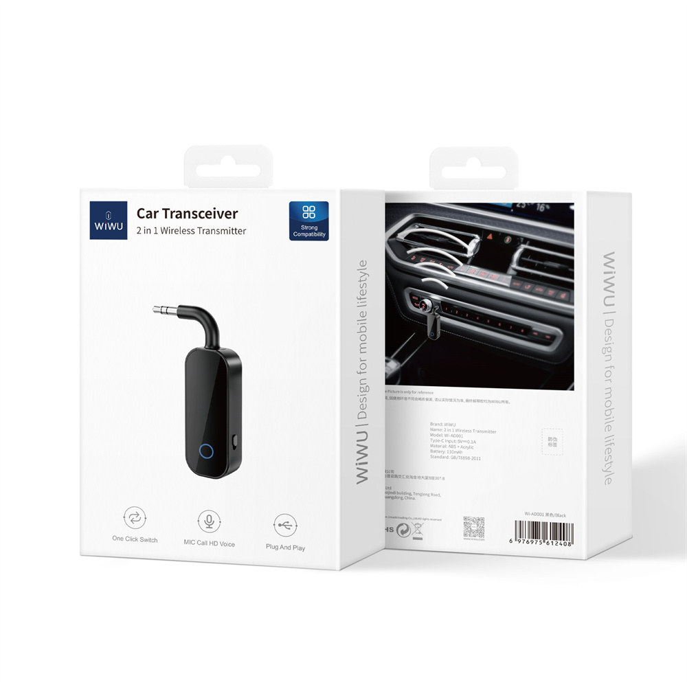 WIWU transmiter Car Transceiver 2 in 1 wireless transmitter Wi-AD001 czarny / 5