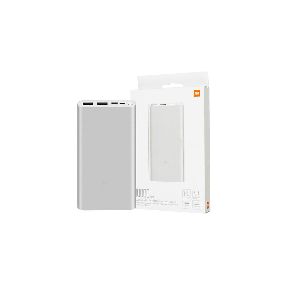 Xiaomi Powerbank 10000MAH MI 18W FAST CHARGE  3 srebrny PLM13ZM / 3
