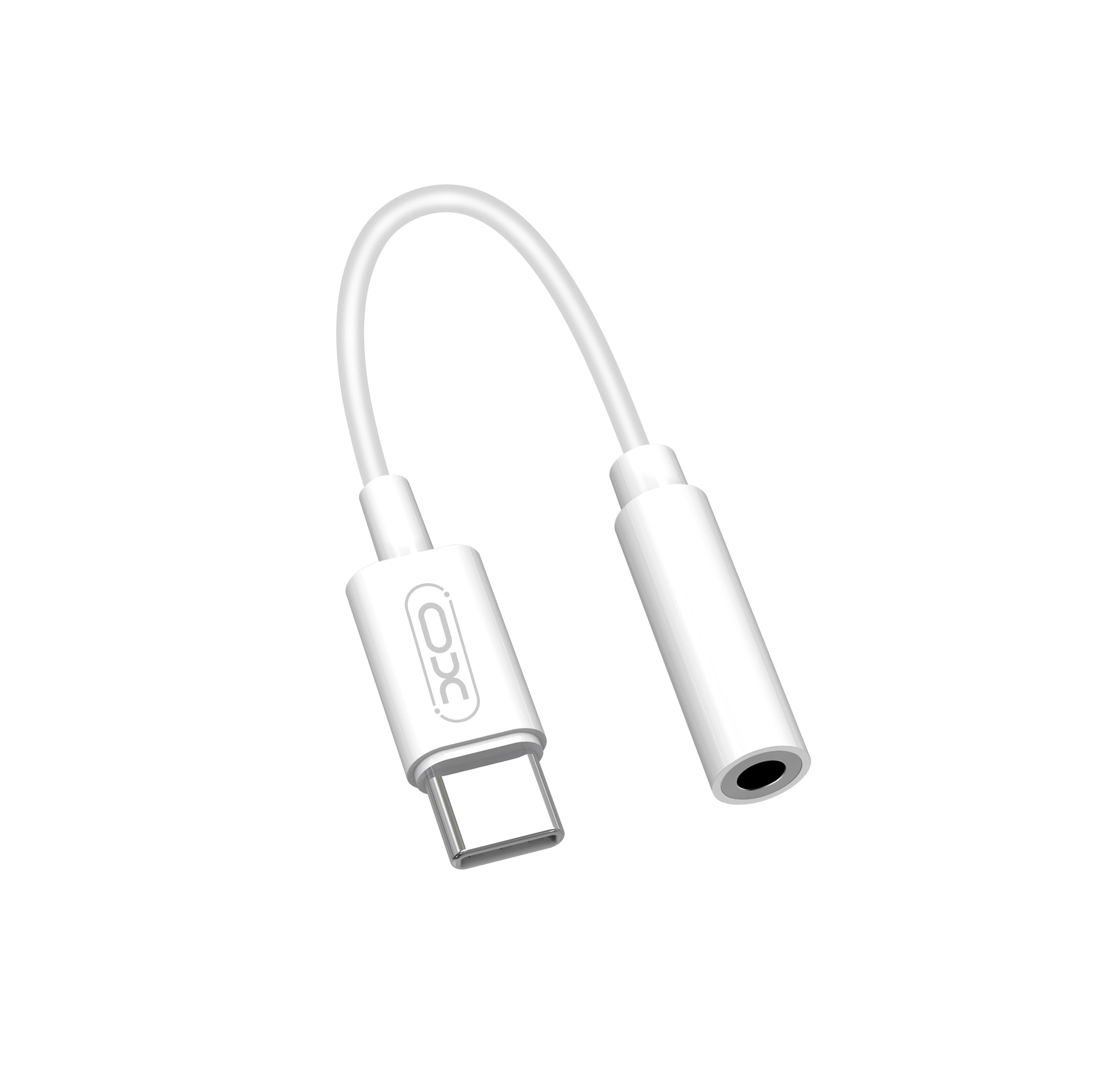 XO adapter audio NB161 USB-C do mini-jack (3,5mm) bia�y