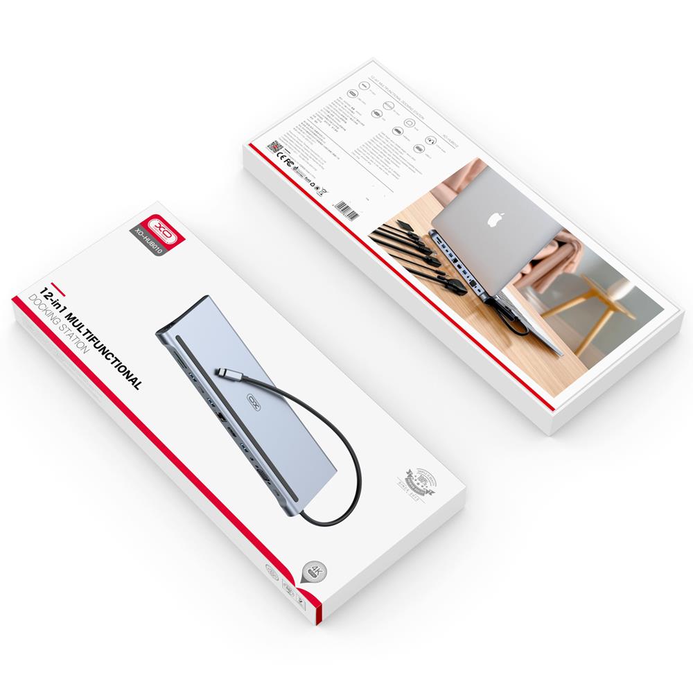 XO adapter HUB HUB010 12w1 szary / 5