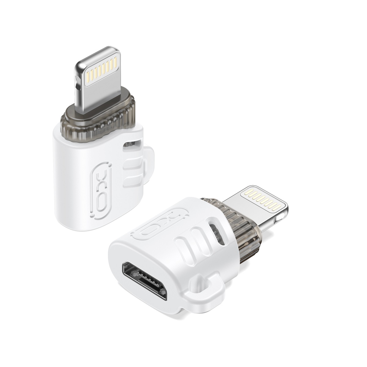 XO adapter NB256F microUSB - Lightning bia�y