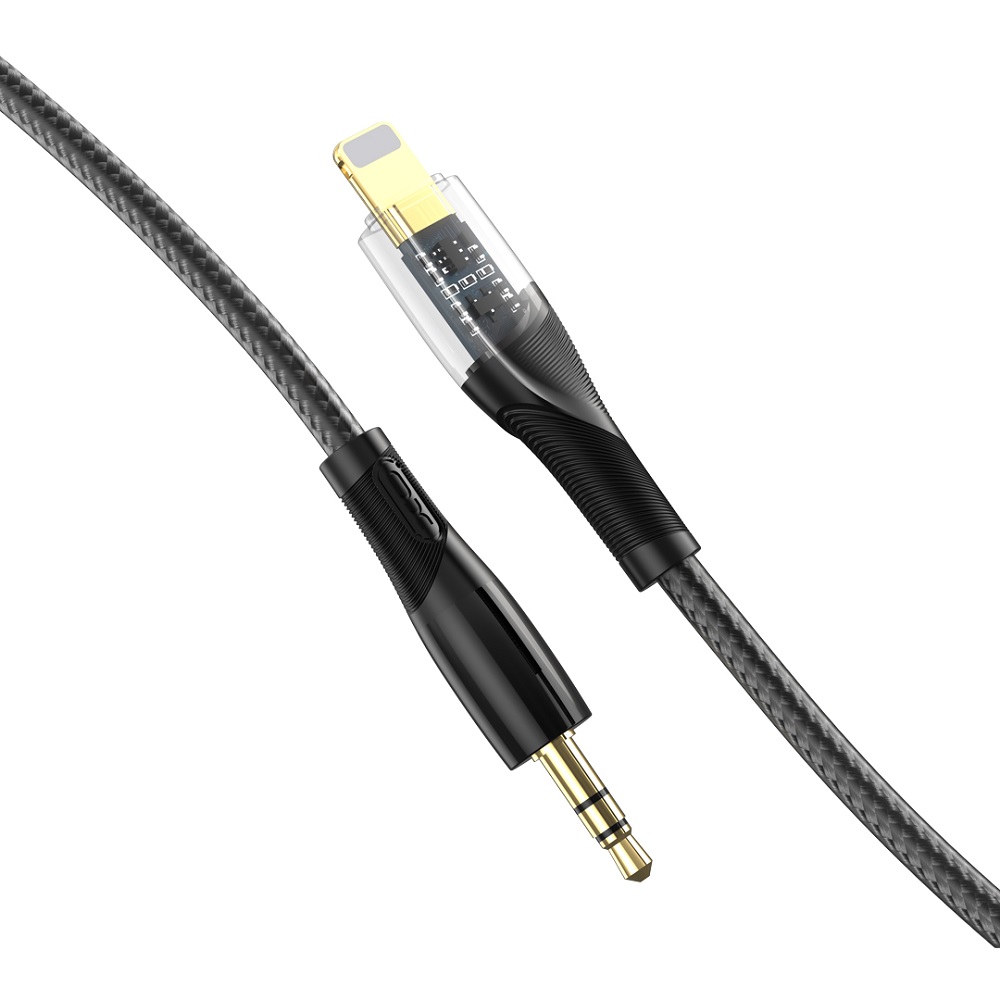 XO Clear kabel audio NB-R241A Lightning - jack 3,5mm 1,0 m czarny / 2