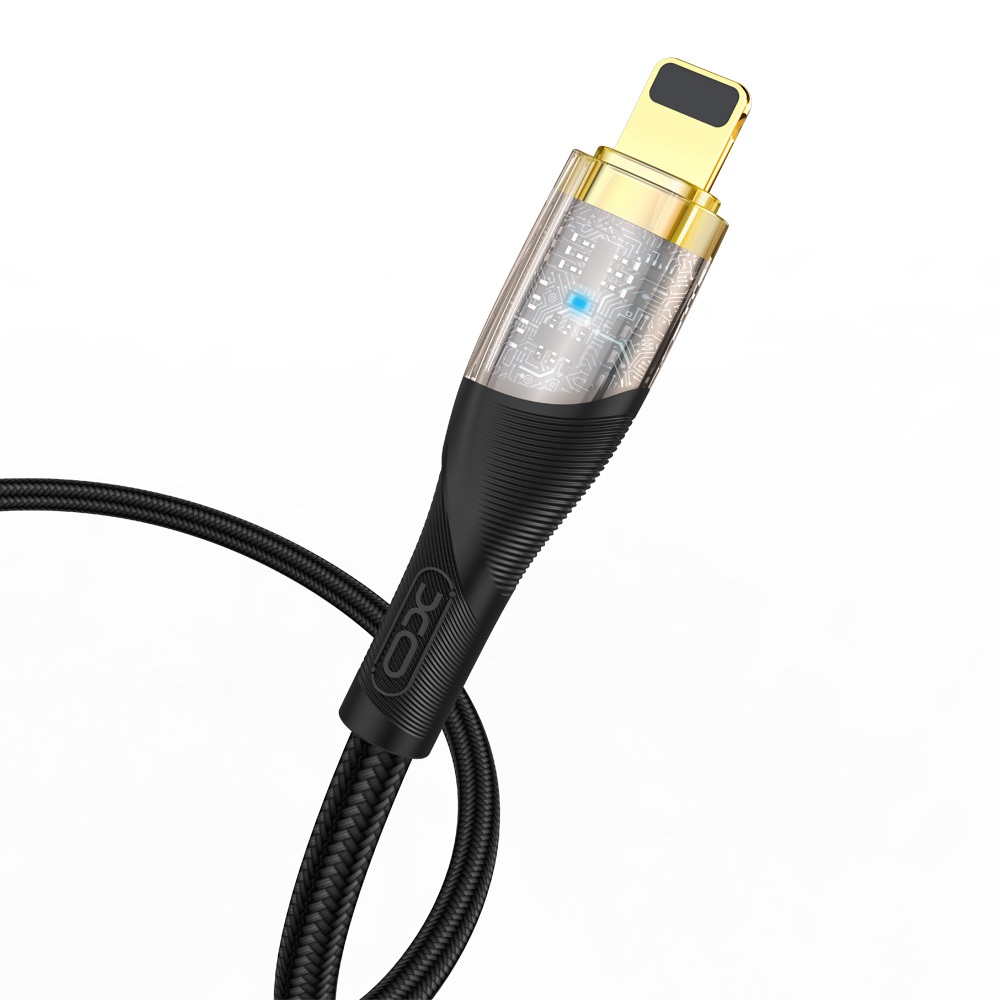 XO Clear kabel NB-Q223A USB-C - Lightning 1,0 m 27W czarny / 3